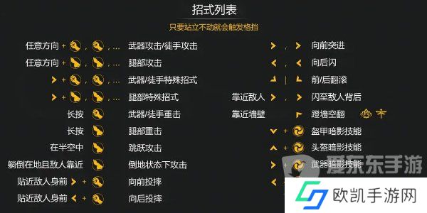 暗影格斗3出招表大全 暗影格斗3出招顺序