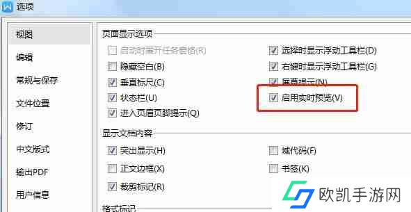 Word怎么关闭实时预览功能
