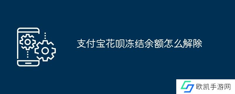 支付宝花呗冻结余额怎么解除