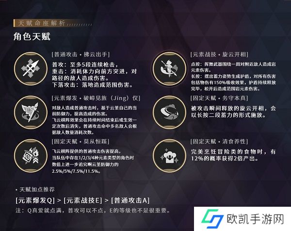 原神云堇天赋升级顺序是什么