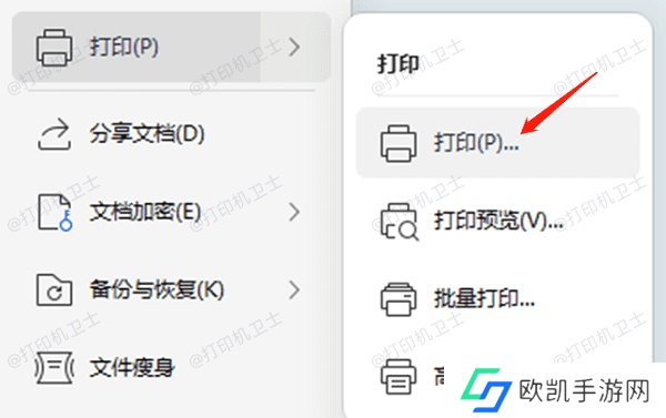 测试打印机功能